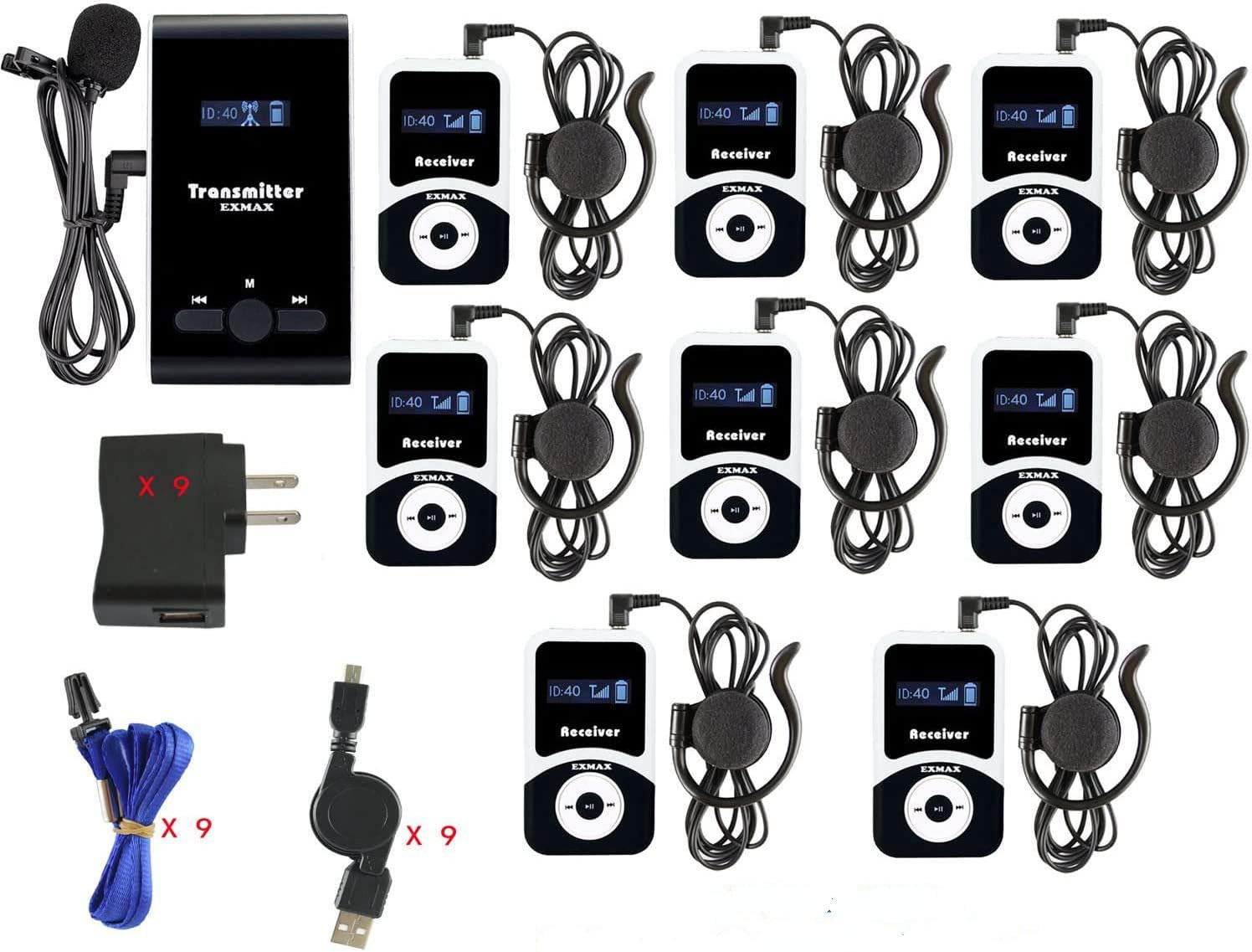 ® ATG-100T 195Mhz Wireless Tour Guide System Interpreter Equipment Translator Mi