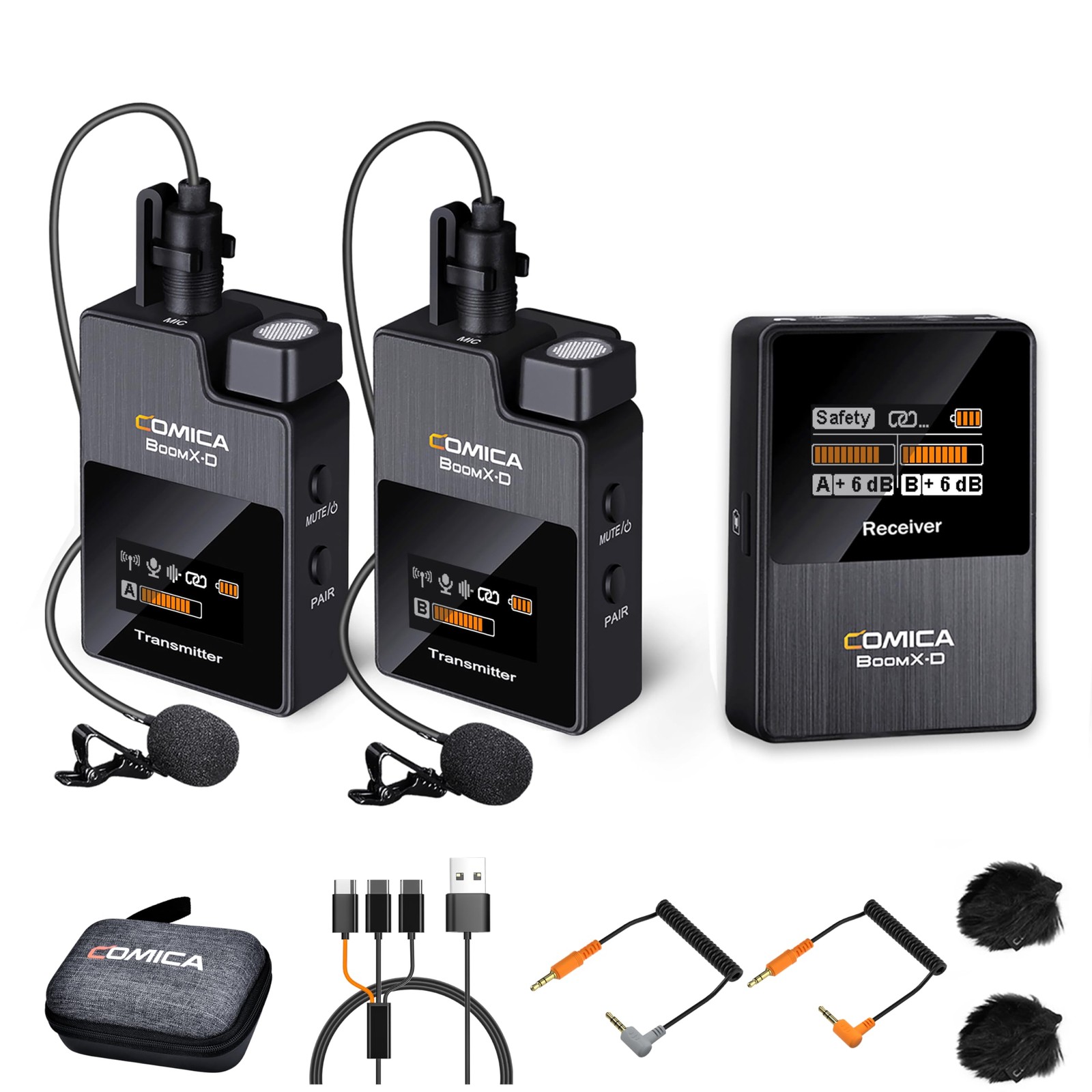 BoomX-D2 – Wireless Microphone System for Cameras, Camcorders, Smartphones, Lapt