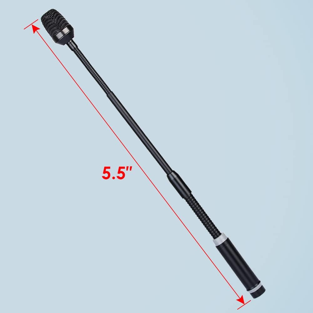 Professional Dynamic Gooseneck Microphone with XLR 16 Inch DJ Mic Podium