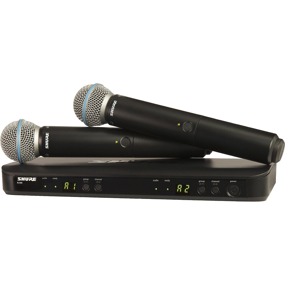 Shure BLX288B58 Wireless Dual Vocal System wBETA 58A’s Band H9 197881528478 RF