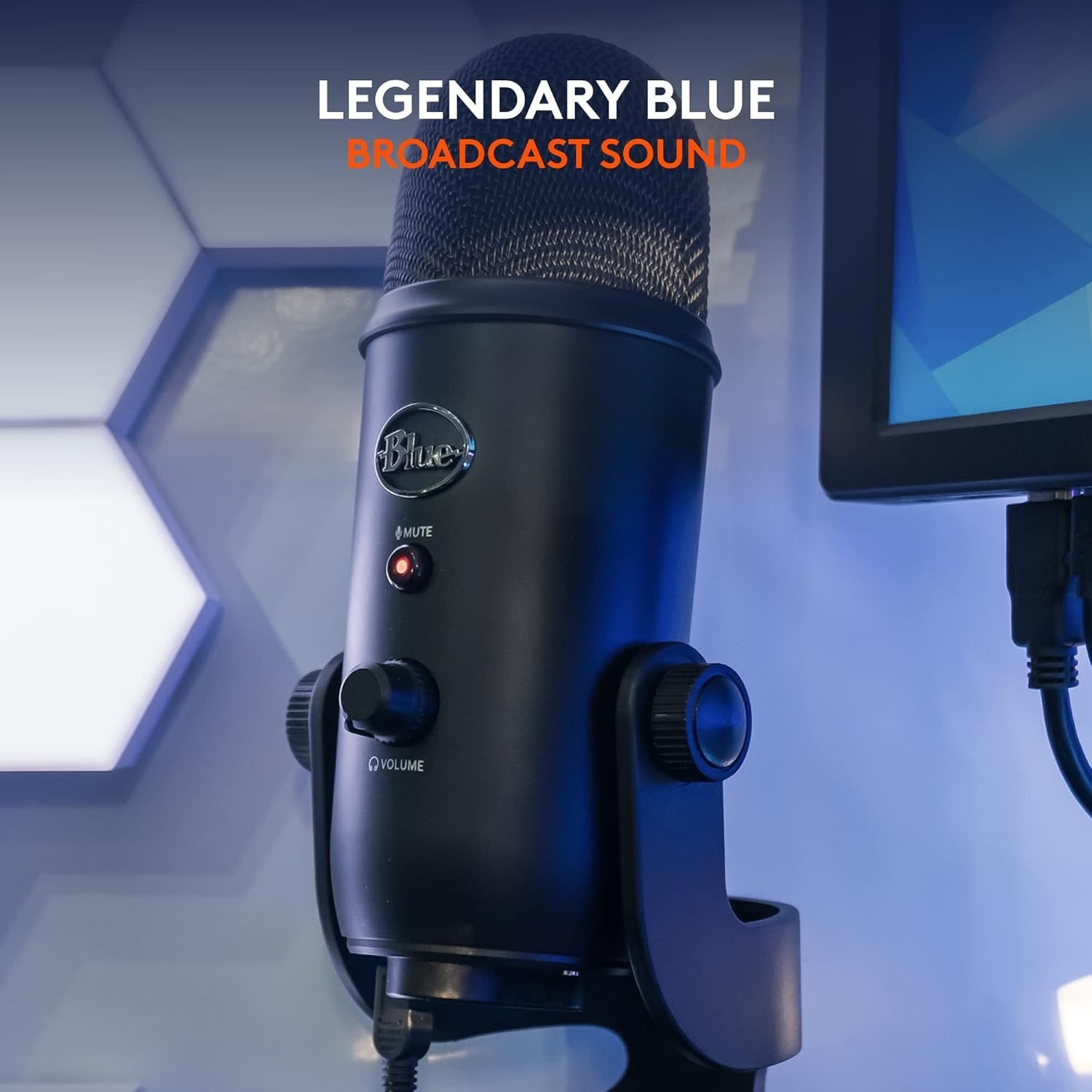 Condenser Microphone Blue Yeti USB Studio Streaming Podcast Mic Blackout