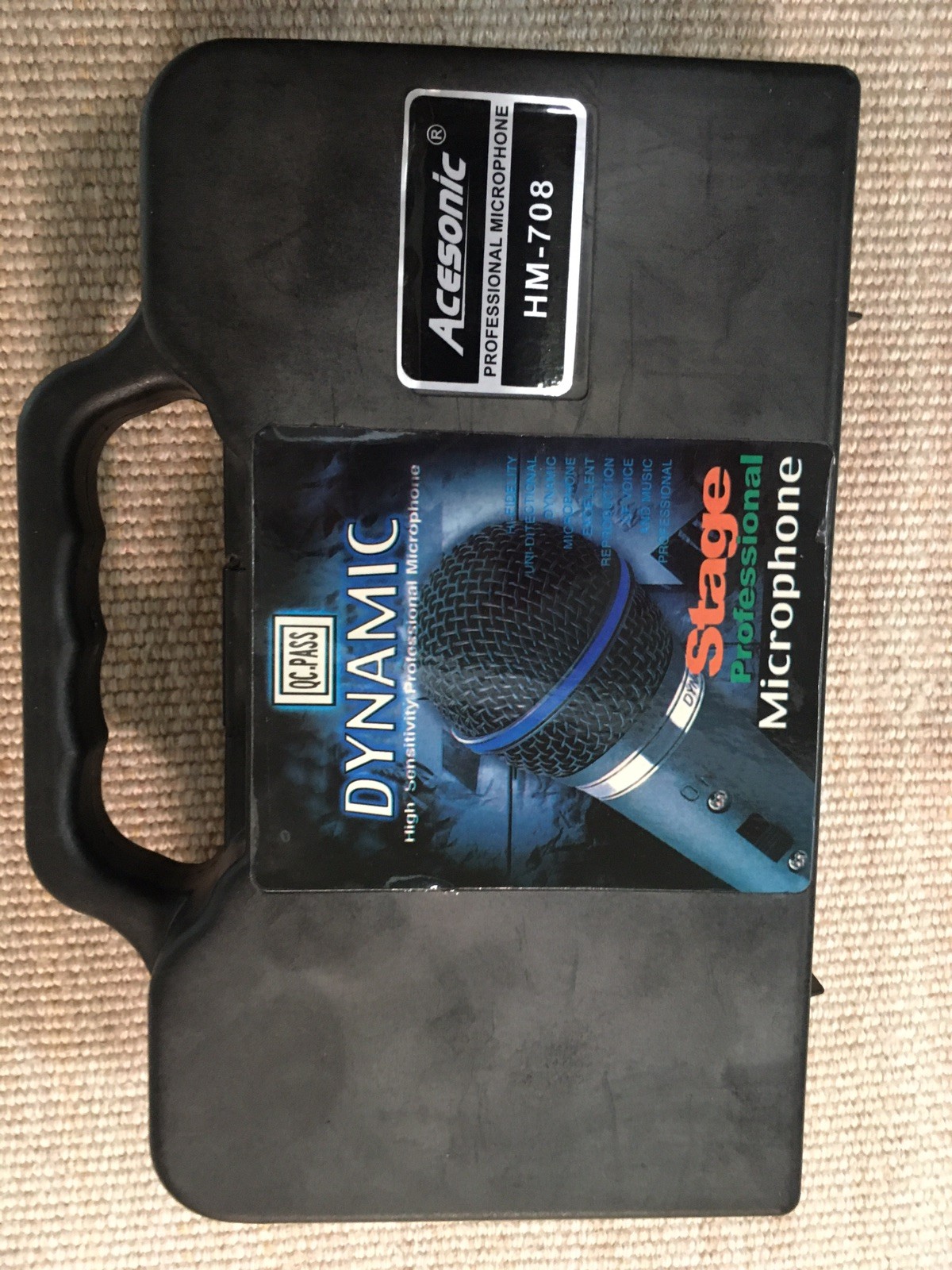 Acetonic Microphone HM 708 Dynamic, Pre-owned In fair Condition.