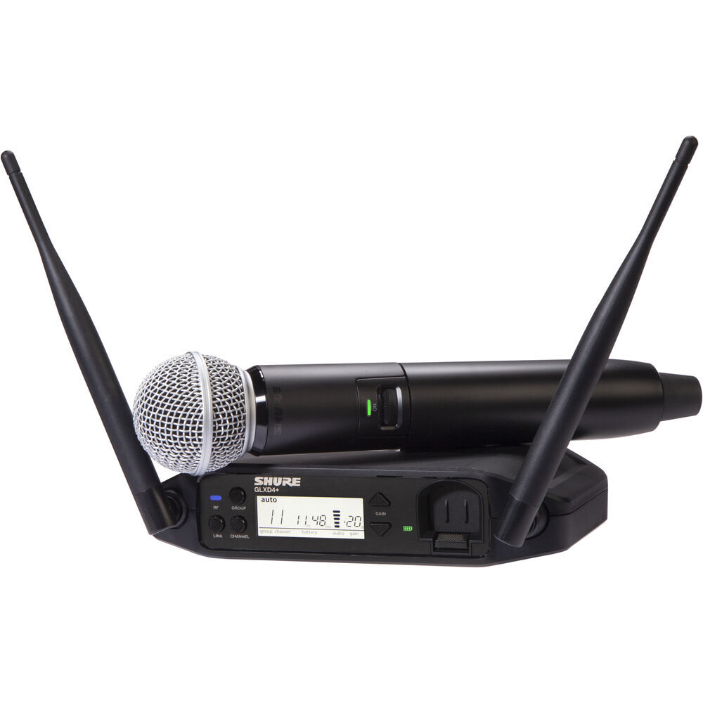 Shure GLXD24+/SM58-Z3 Dual-Band Wireless Vocal System with SM58 Microphone