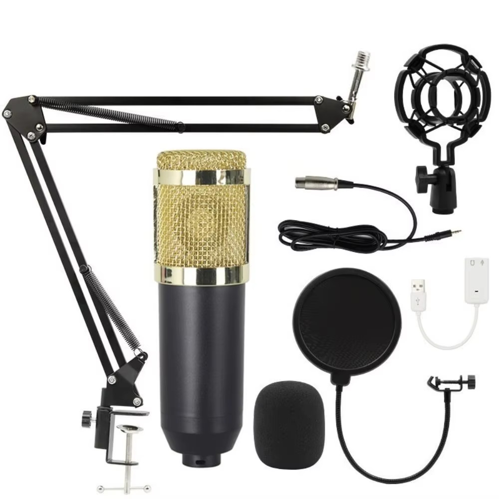 BM800 Condenser Microphone Kit Computer Sound Card Streaming Audio Mixer Mobile