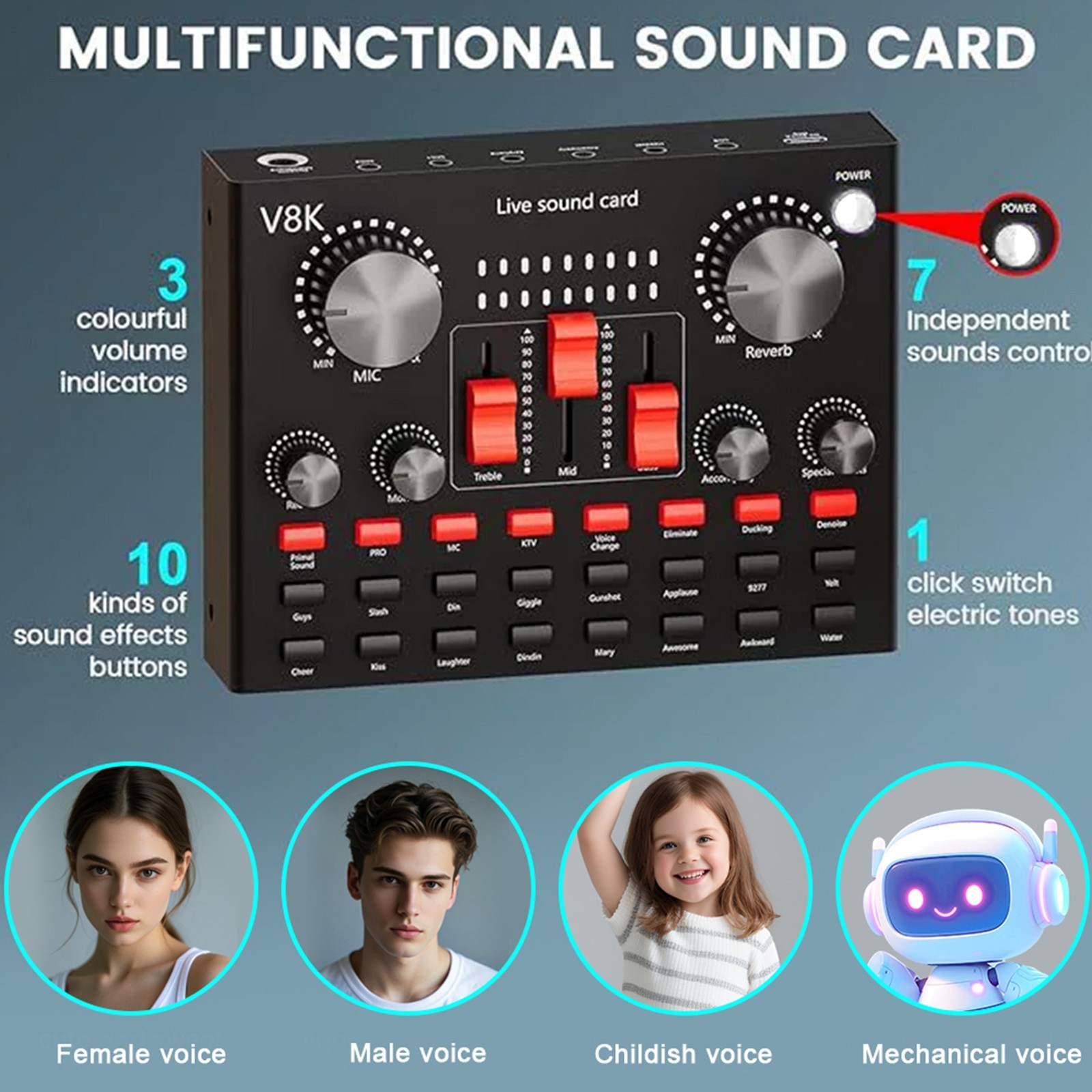 BM-800 Podcast Equipment Bundle Home Studio Recording Kit Music Mixer Headphones