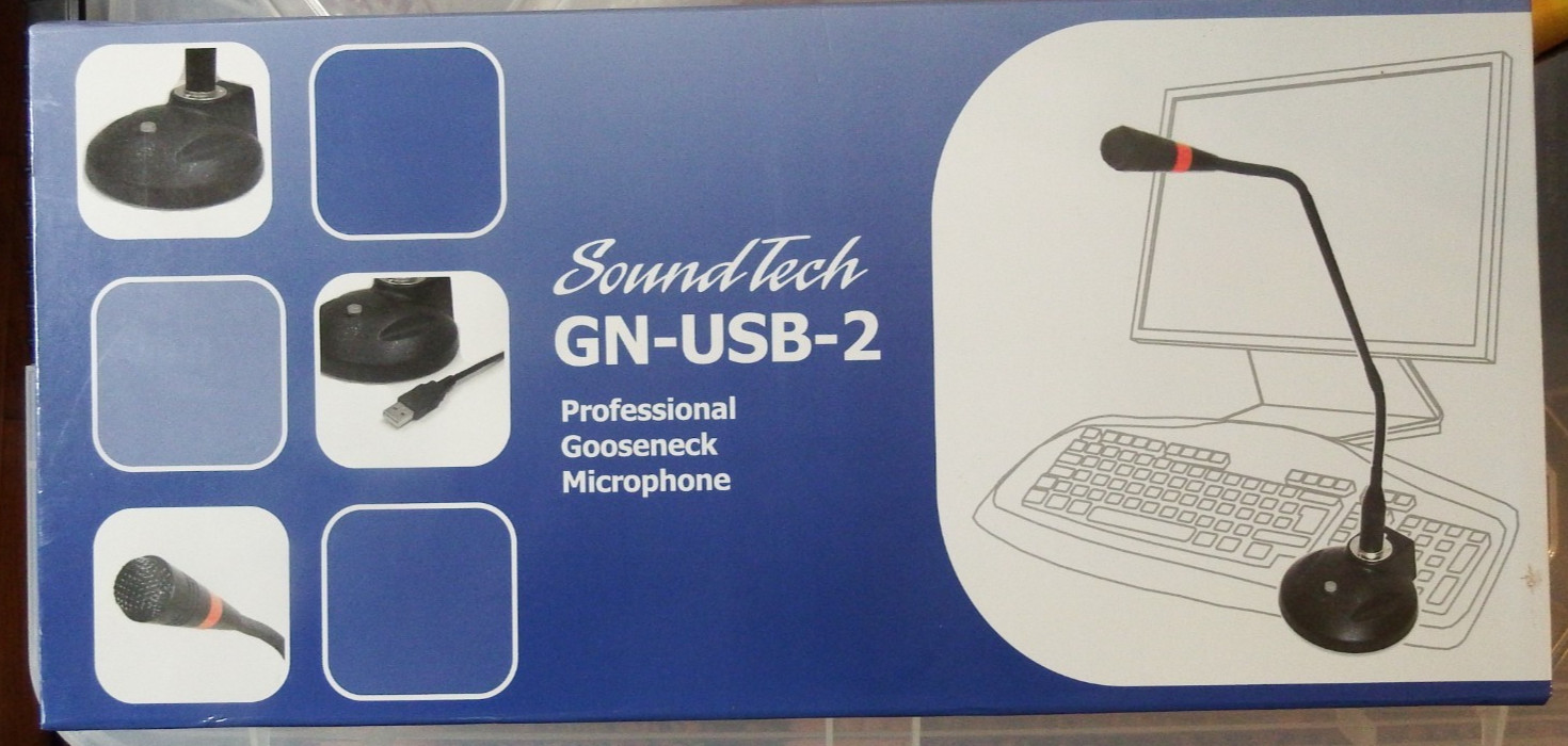 SoundTech GN-USB-2 18″ Professional Gooseneck Noise Cancelling Microphone NEW!