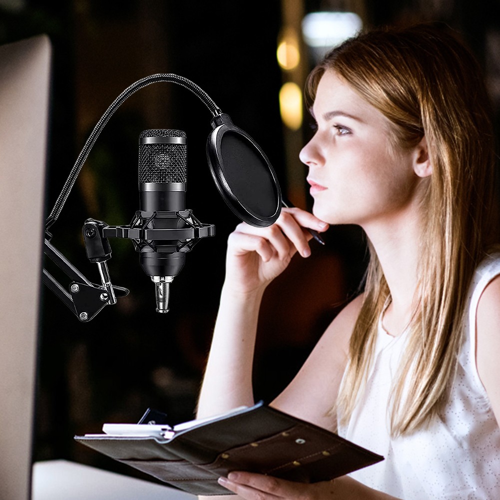 Podcast Equipment Bundle Home Studio Recording Kit Music Mixer Headphones BM-800
