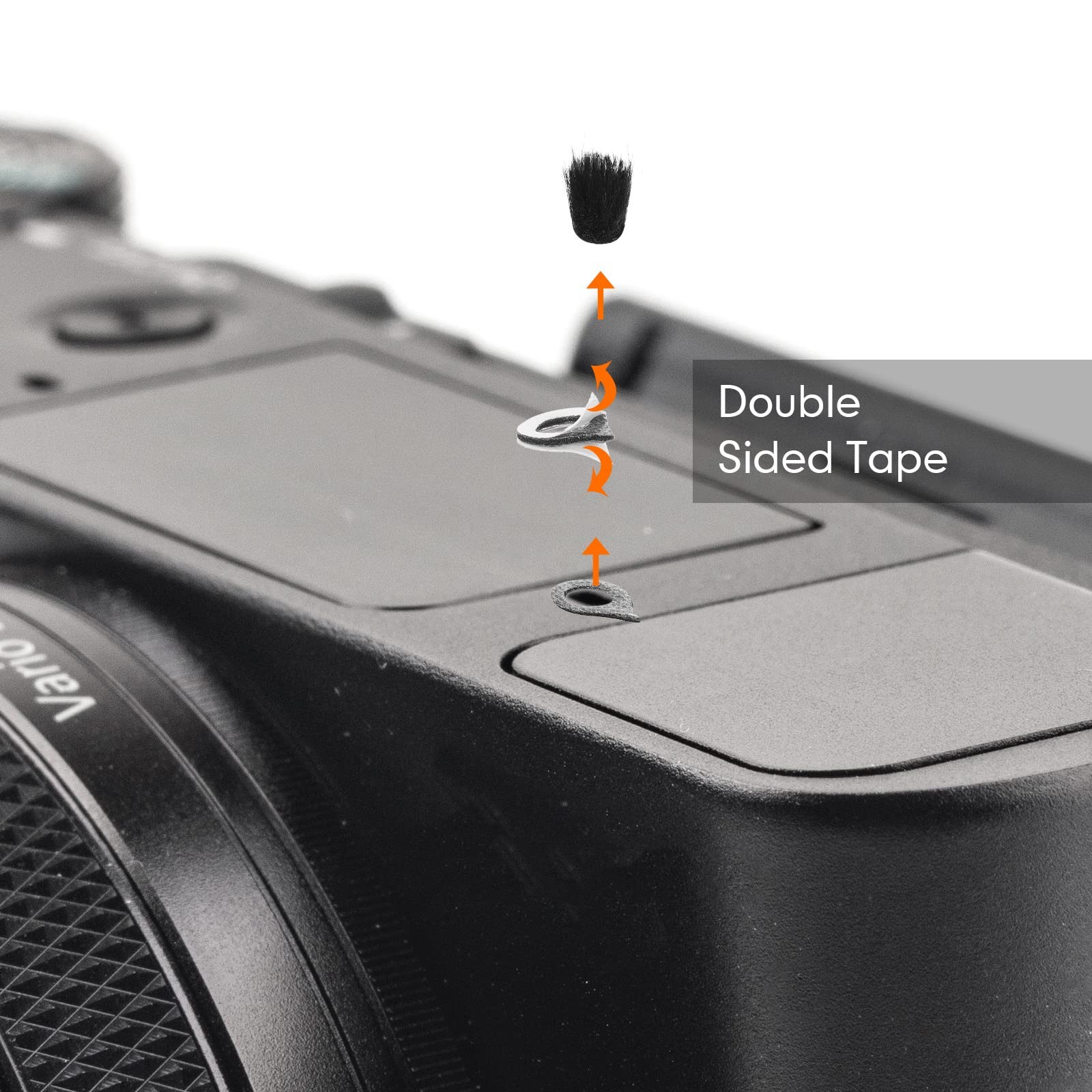 Nezyo 10 Pcs Camera Mic Windscreen Wind Muff Built in 0.24 x inch, Black