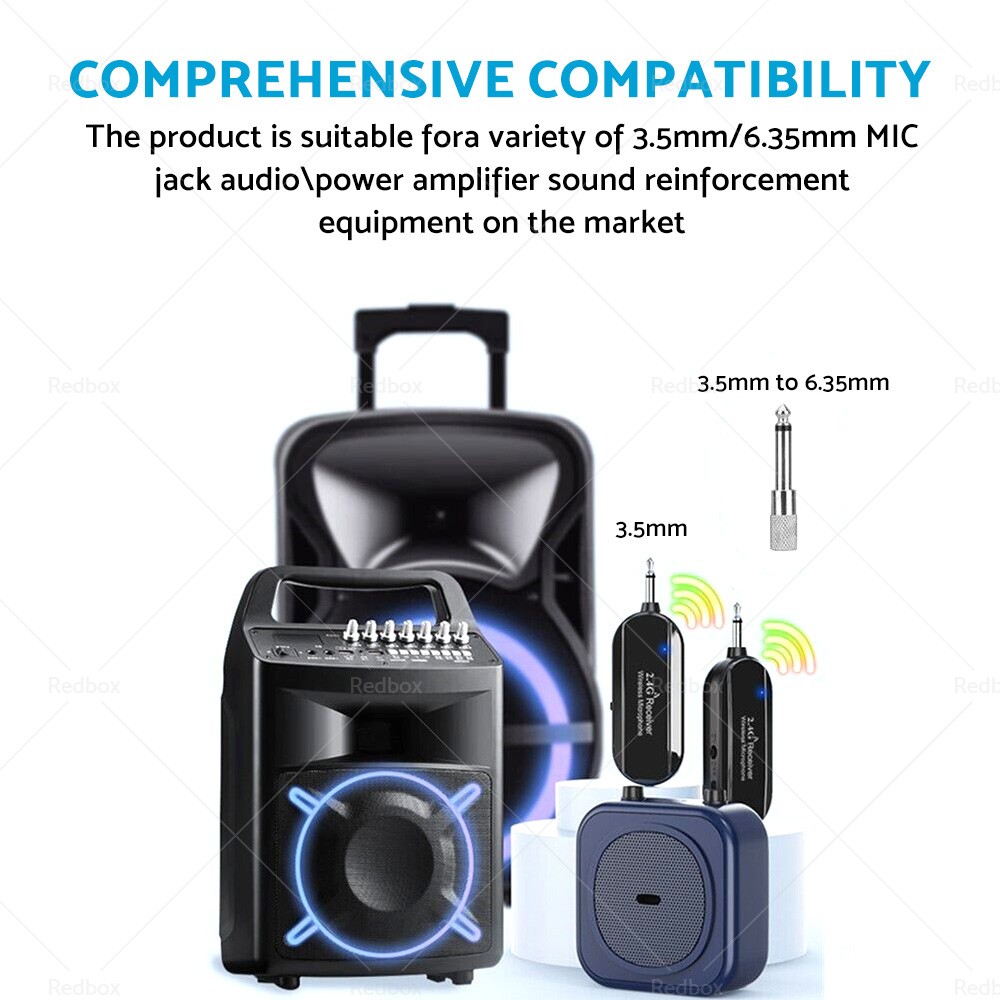 Pro Audio Equipment Wireless Microphone 2.4G For Voice Teach Outdoor Headset Mic