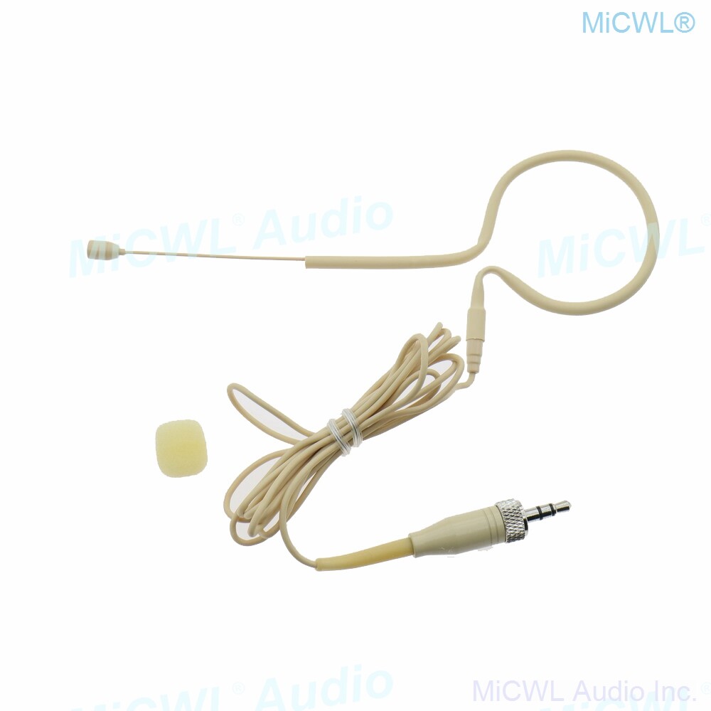 SL HeadMic Headset Microphone For Sennheiser G2 G3 G4 Wireless 3.5mm Lock Beige