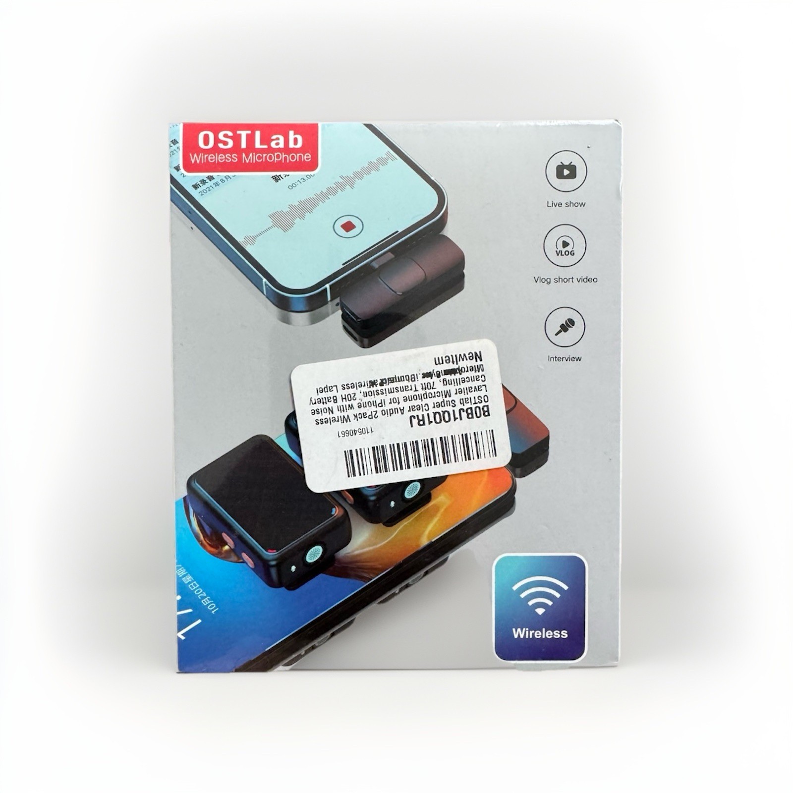 OSTLab Super Clean Audio Wireless Microphone – 2 Pack – 70ft Trans – 20H Battery