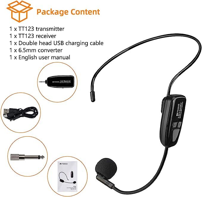 Retekess Wireless Tour Guide System 4 Transmitters 60 Receivers Carry Case 2 Mic