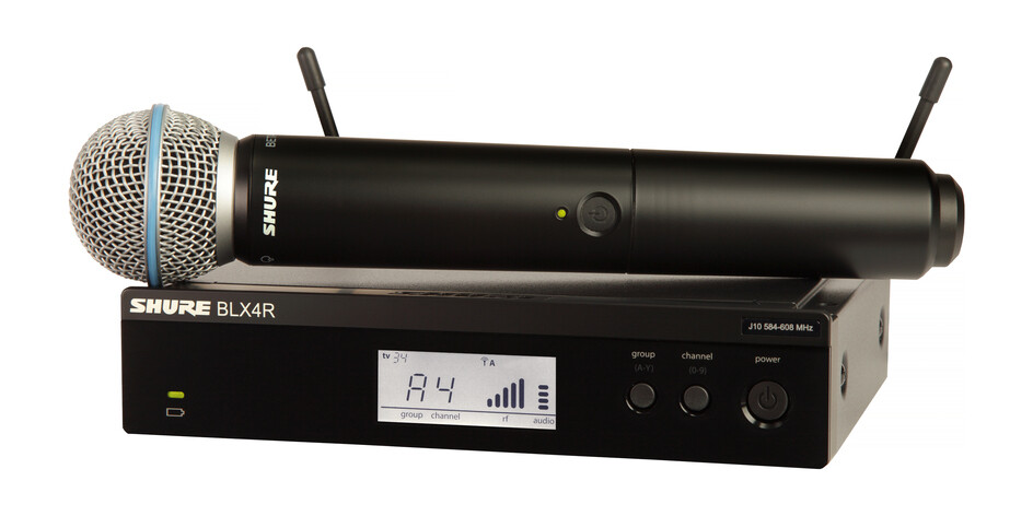 Shure BLX24R/B58-H9 Rackmount Wireless Microphone System with Beta 58A Vocal