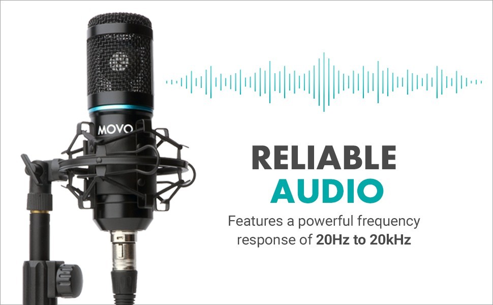 PC-M6 Universal Cardioid Condenser Microphone with XLR and 3.5mm, Shock Mount…