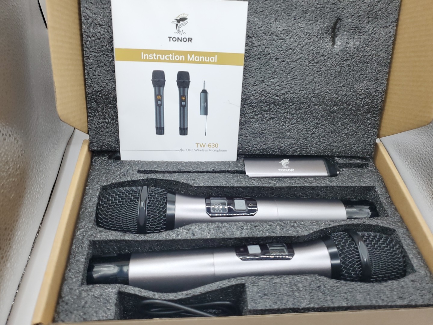 Brand New Set Of 2 Toner (TW630) Wireless Handheld Microphones- Silver