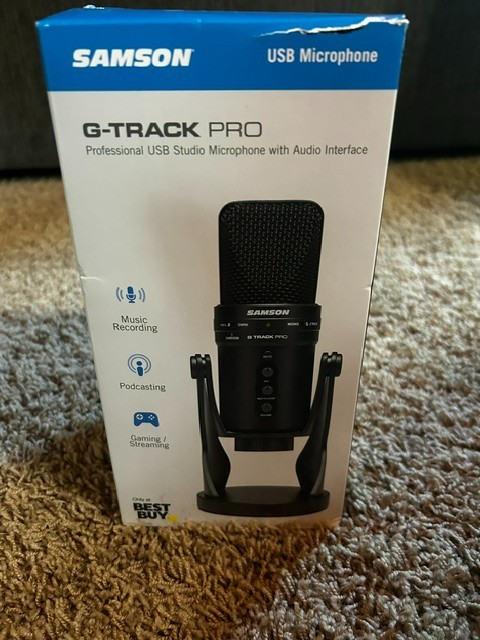 SAMSON G-Track Pro Studio USB Condenser Microphone Mic+Built in Audio Interface